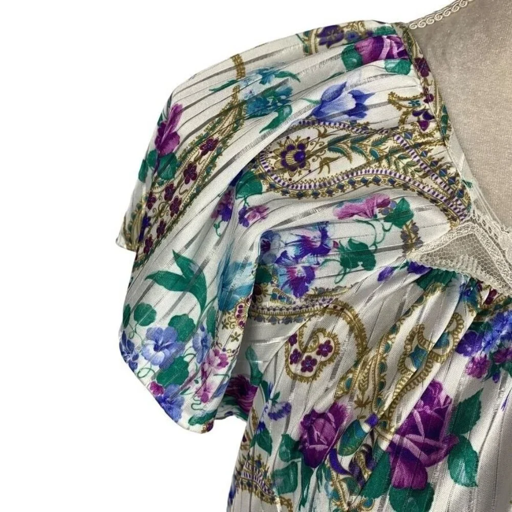 Intimate Options Vintage Nightgown Floral‎ Paisley Grandmacore No Size Tag (L)
